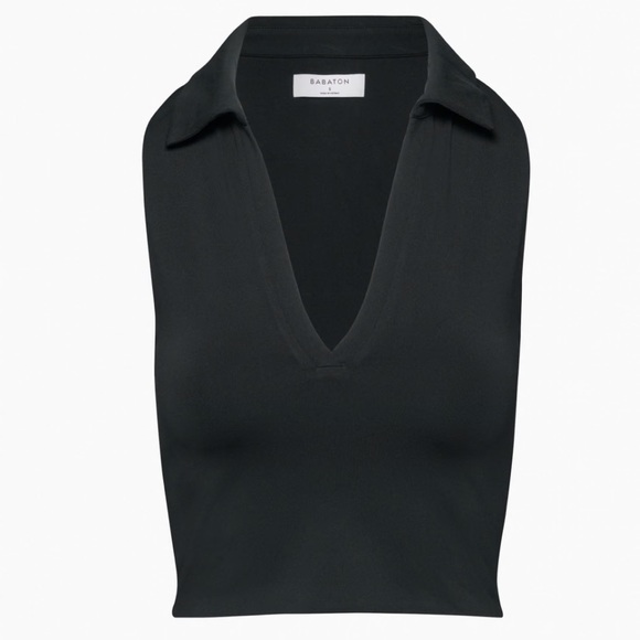 Aritzia Contour Polo Tank in Black - Picture 2 of 4